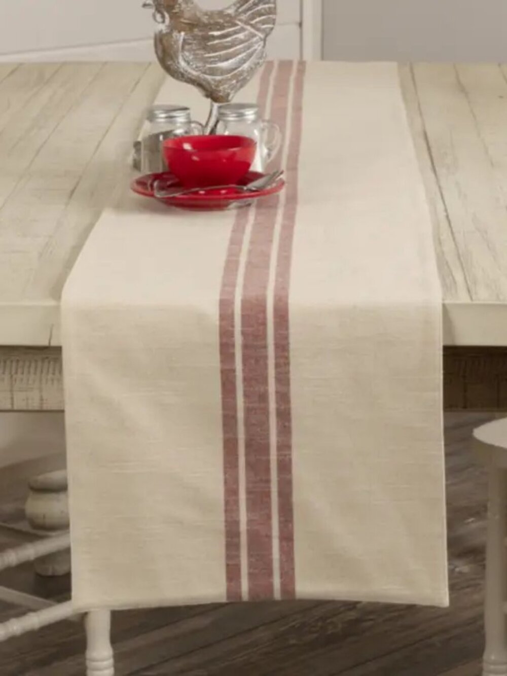 Market Place Red Stripe Runner 36Lx13W NEW